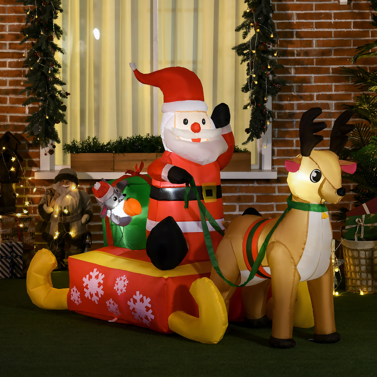 Aufblasbare Weihnachtsfiguren mit LED-Beleuchtung