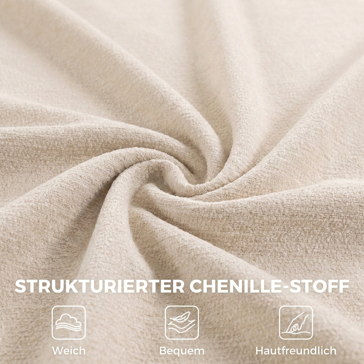 Drehbarer Relaxsessel mit Hocker und Lendenkissen
