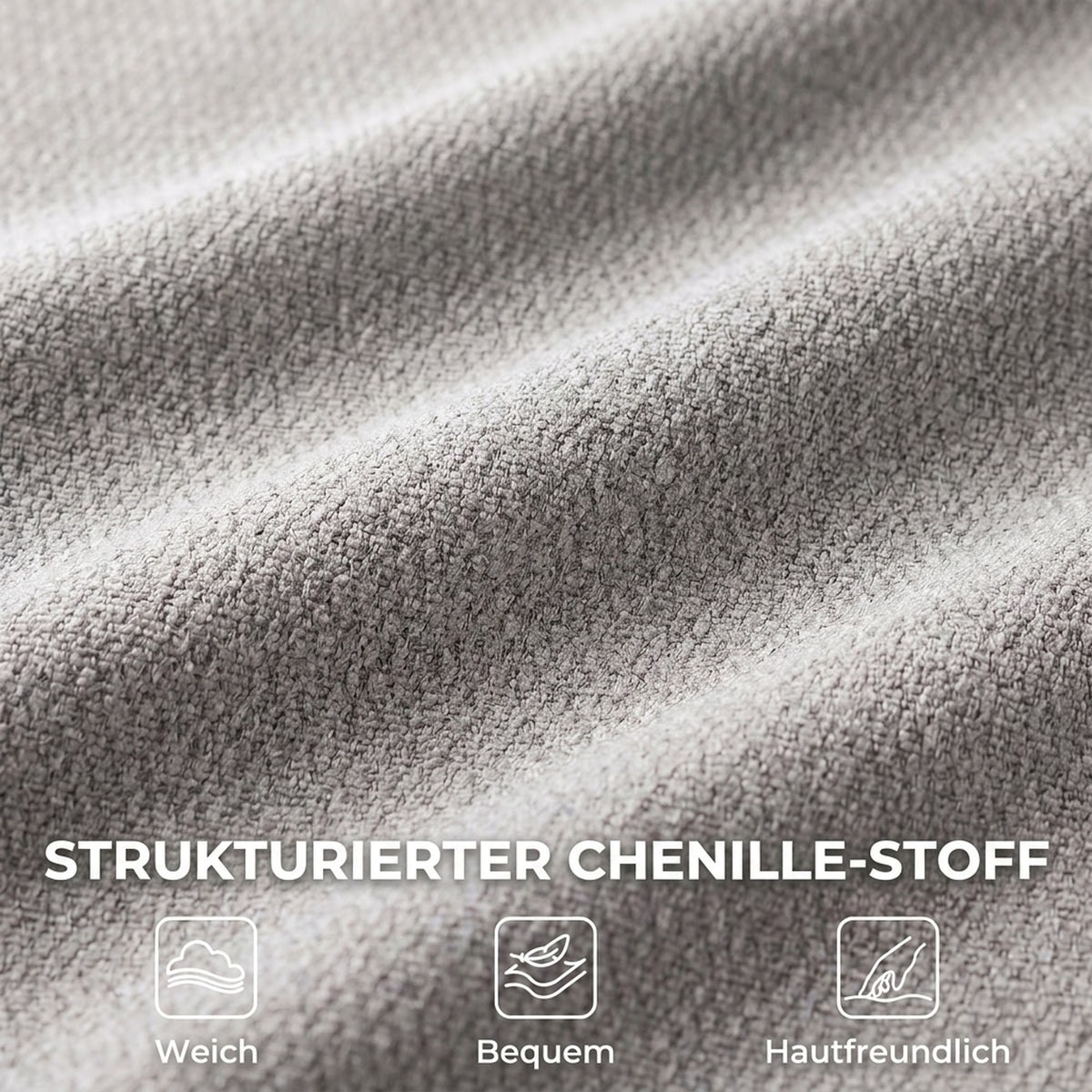 Drehbarer Relaxsessel mit Hocker und Lendenkissen