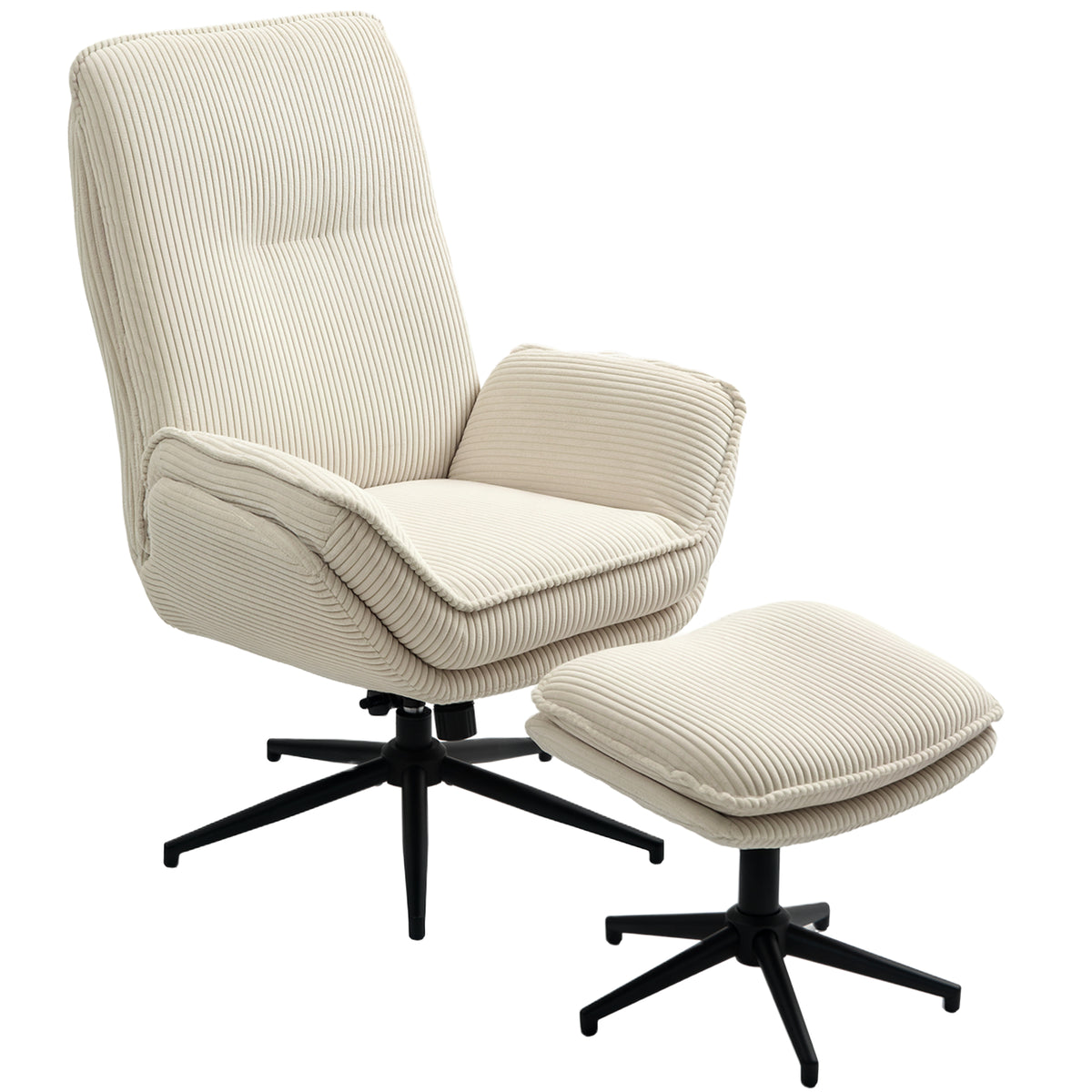 Relaxsessel mit Fußhocker und 130° Liegefunktion