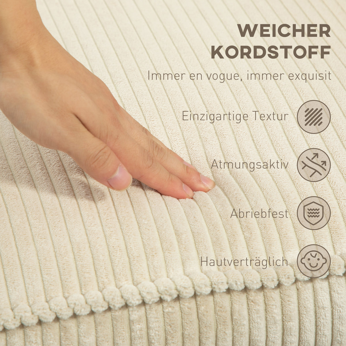 Relaxsessel mit Fußhocker und 130° Liegefunktion