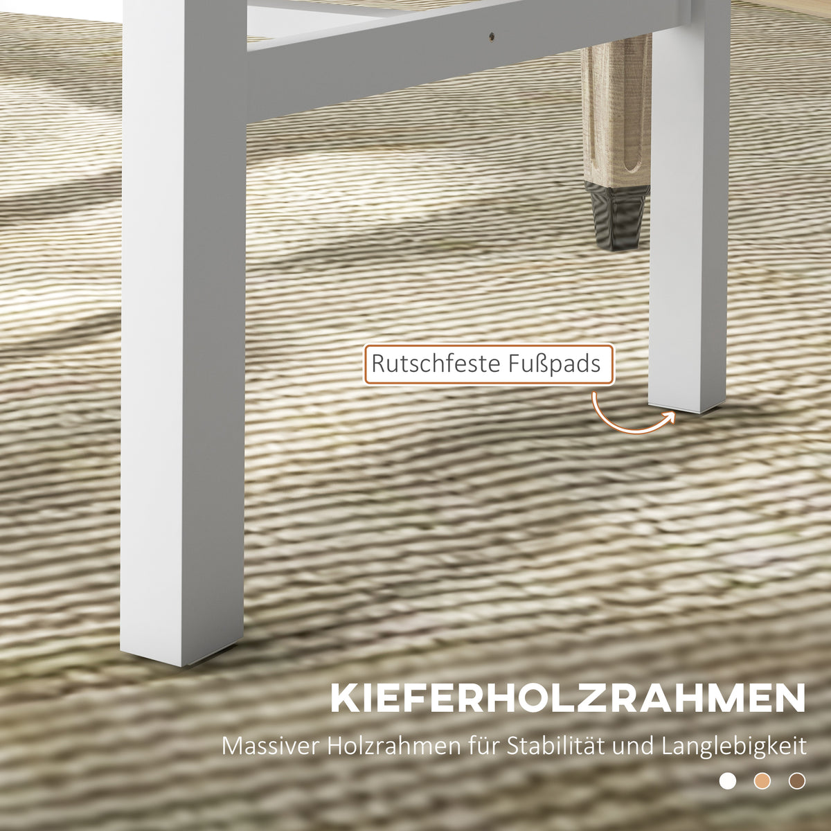 Esszimmerstuhl-Set aus Kiefernholz mit Lamellenrücken