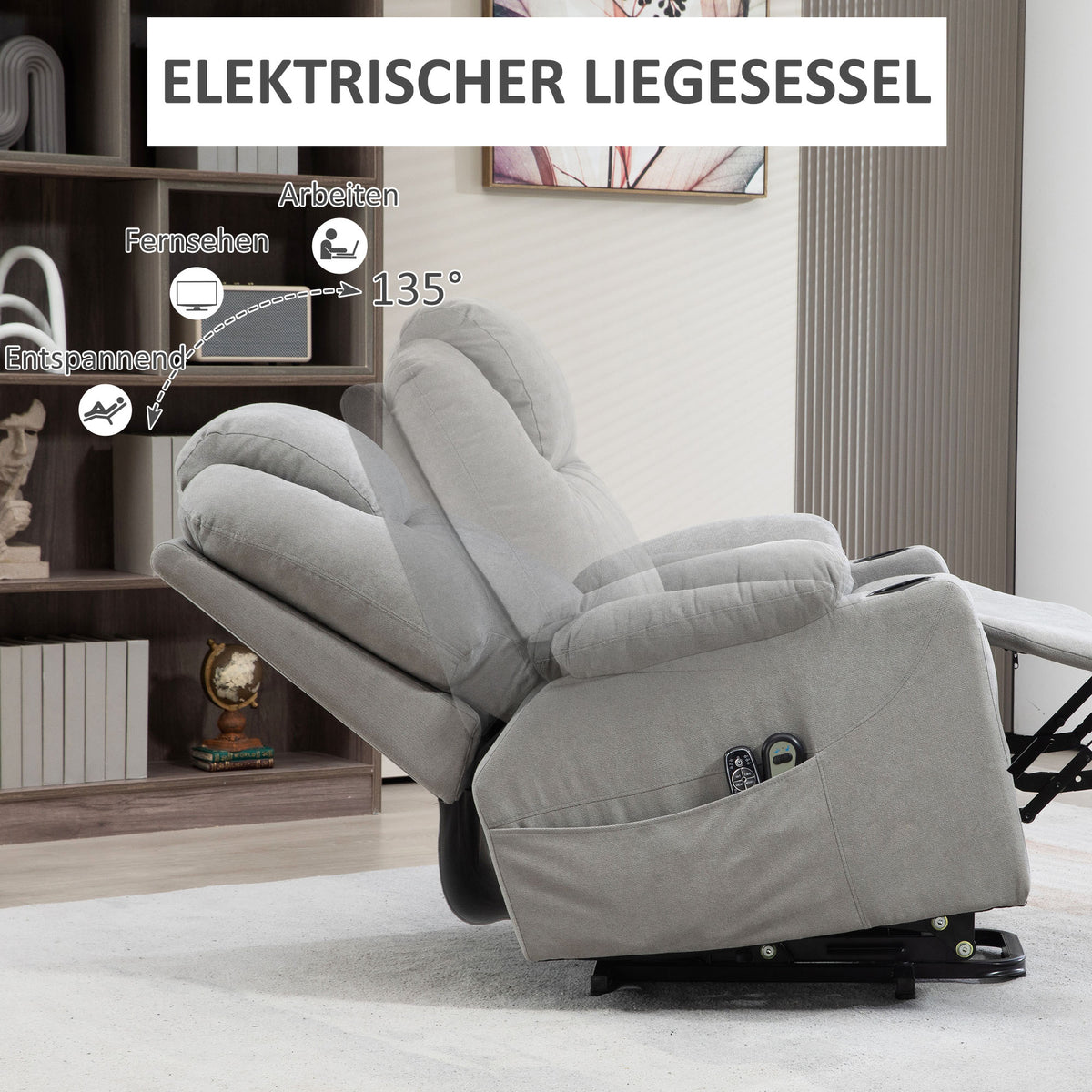Elektrischer Aufstehsessel mit Massagefunktion