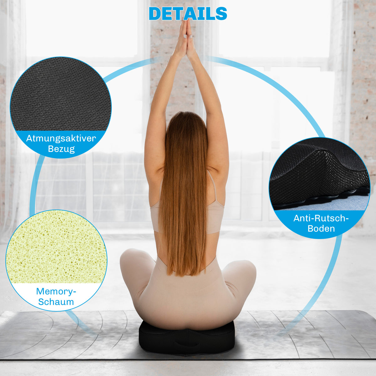 Ergonomisches Sitzkissen aus Memoryschaum
