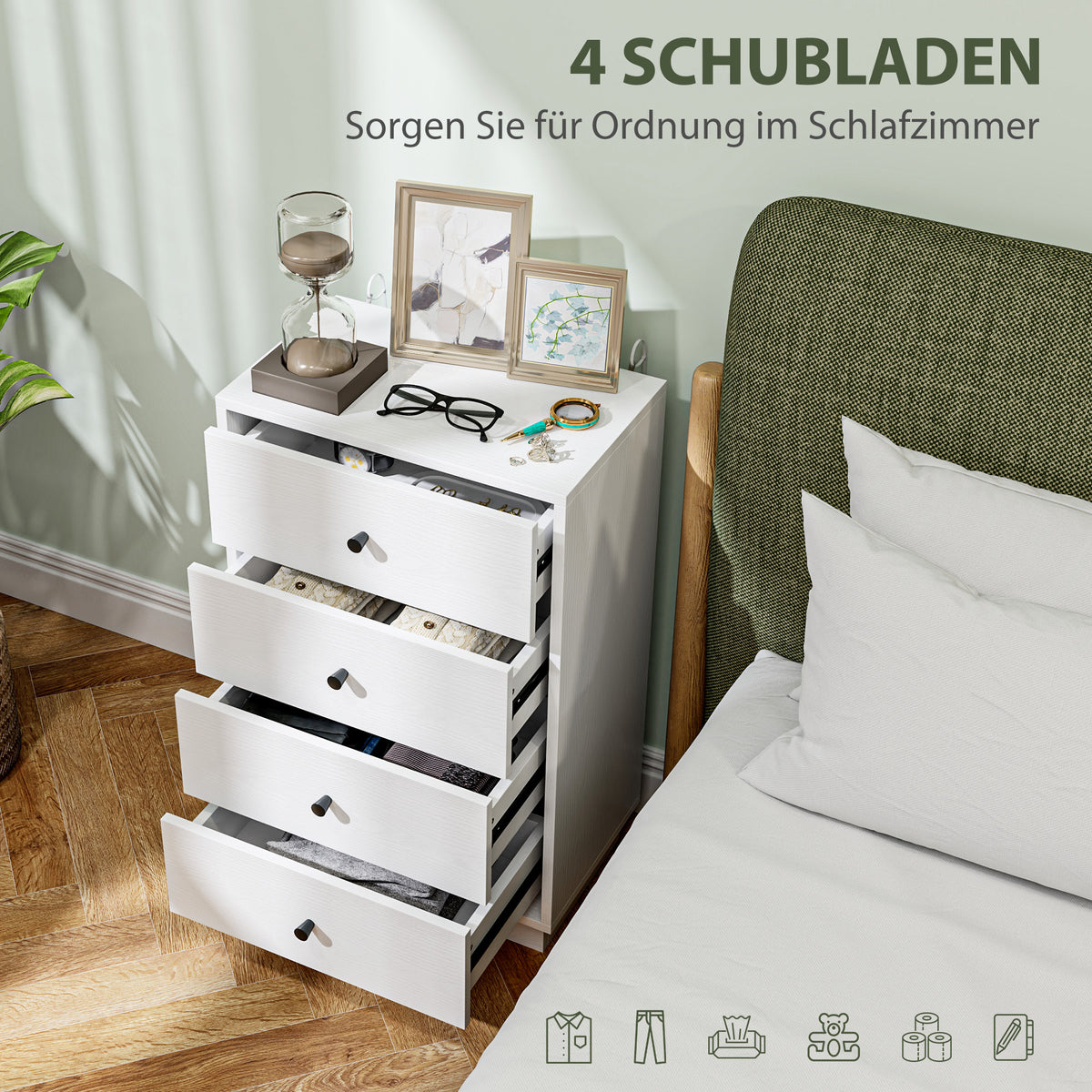 Kommode mit vier oder fünf Schubladen