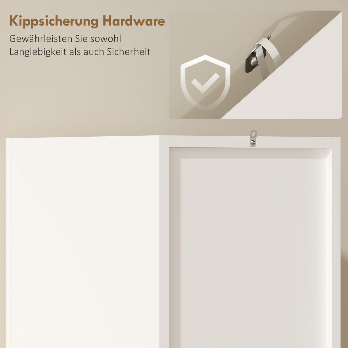 Schmaler Badezimmerschrank mit 2 Türen
