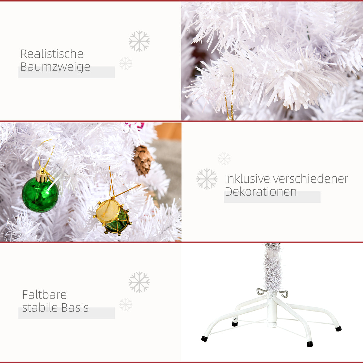 Künstlicher Weihnachtsbaum 150 cm mit Metallständer