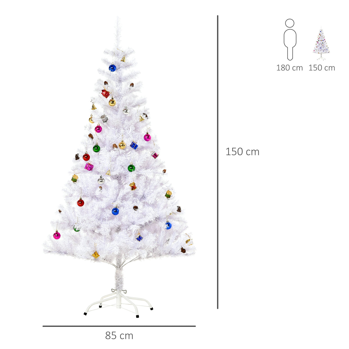 Künstlicher Weihnachtsbaum 150 cm mit Metallständer