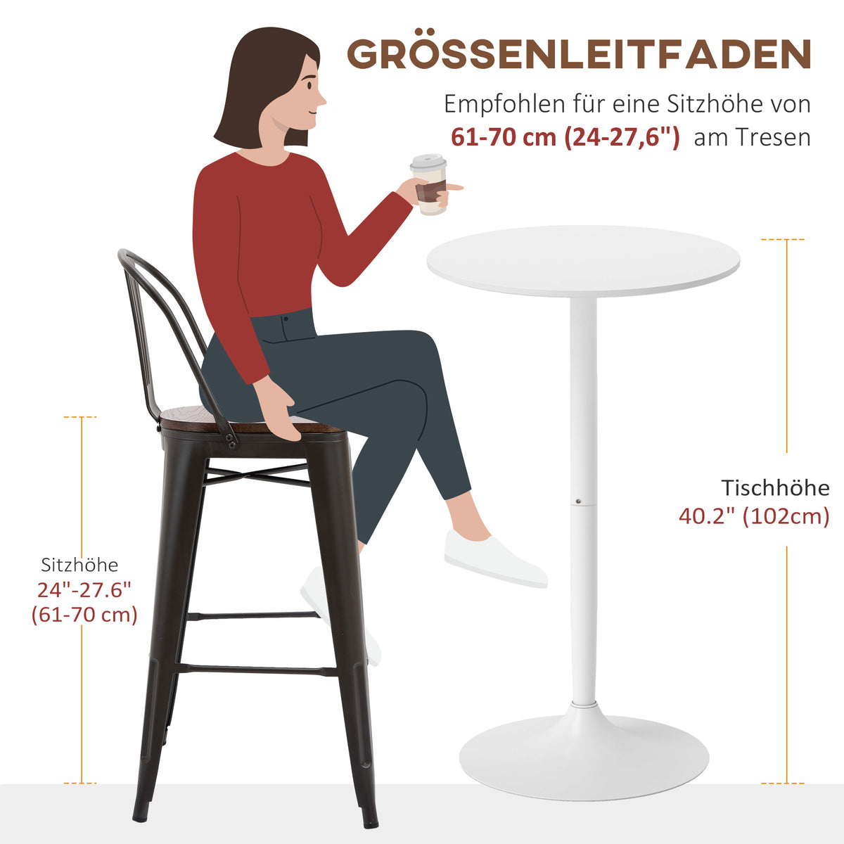 Runder Bartisch für zwei Personen