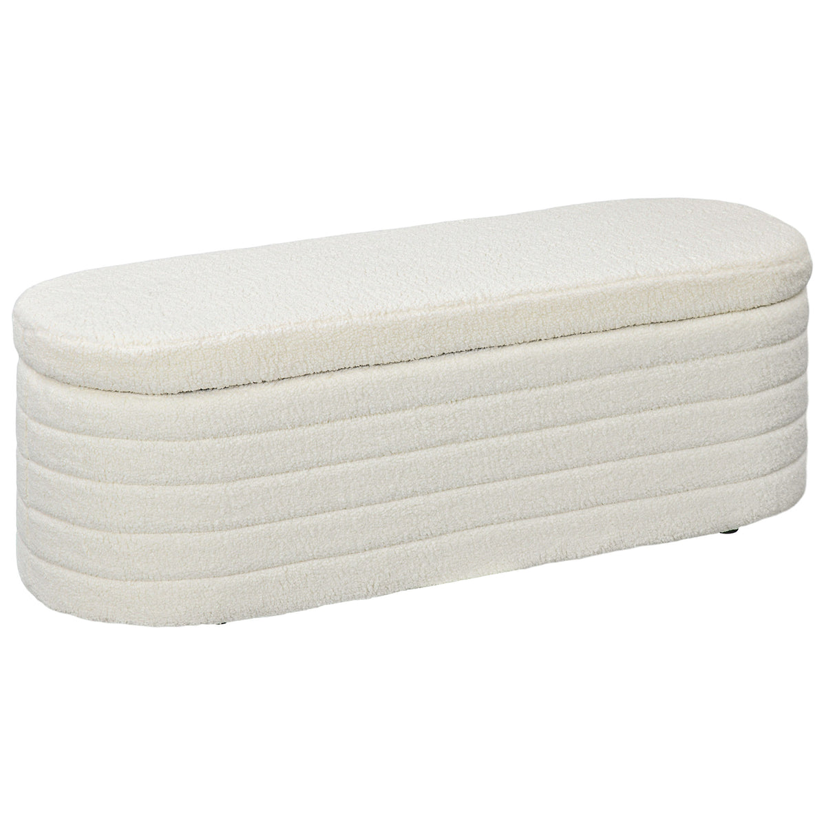 Bettbank mit Stauraum und Teddy-Fleece