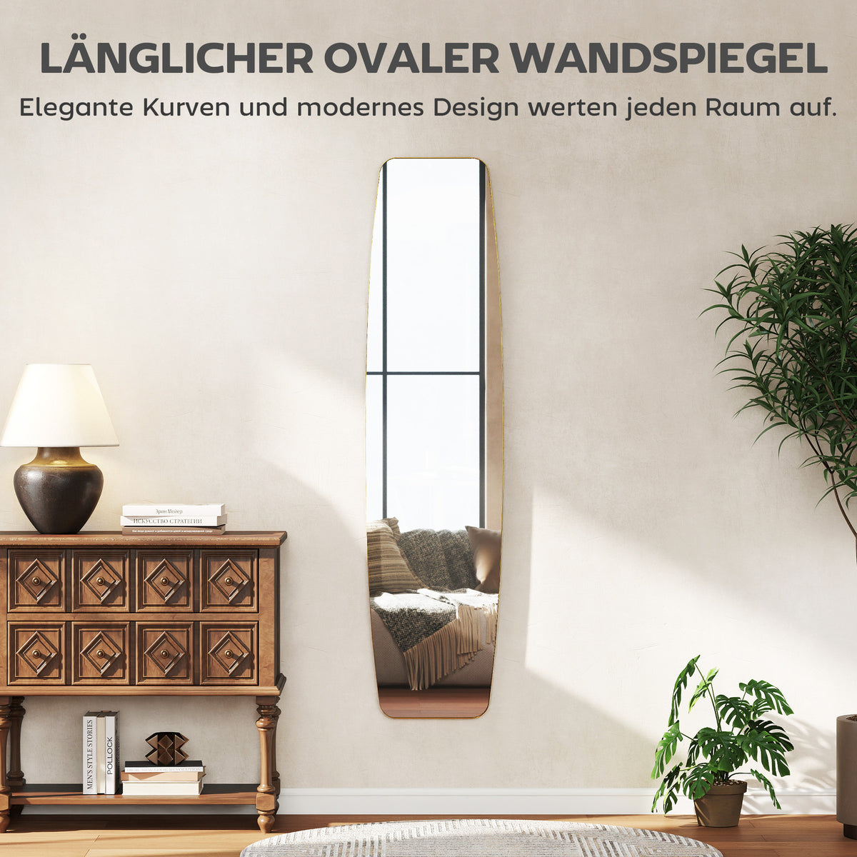 Ganzkörperspiegel mit Metallrahmen