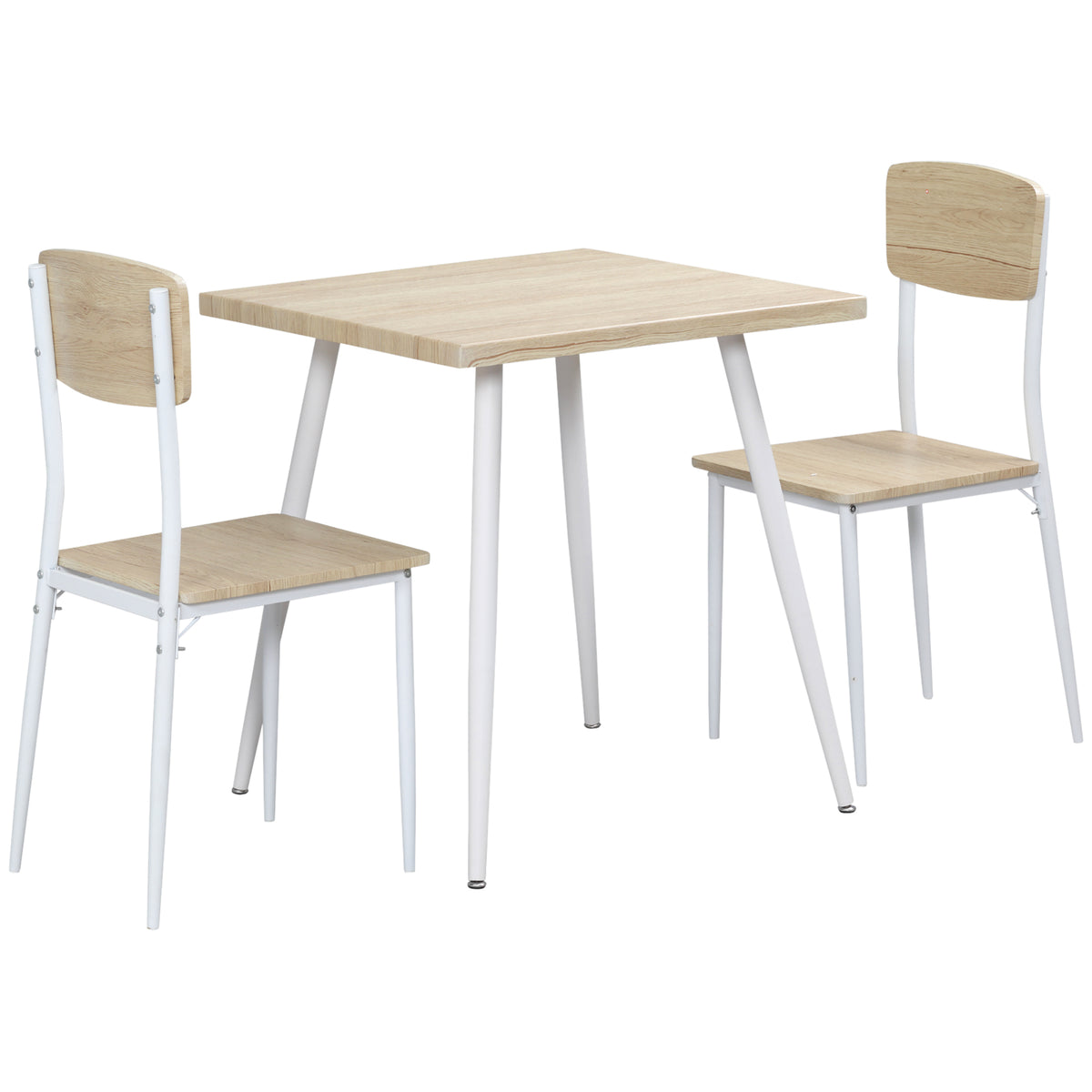 3-teiliges Essgruppen-Set mit Tisch und 2 Stühlen