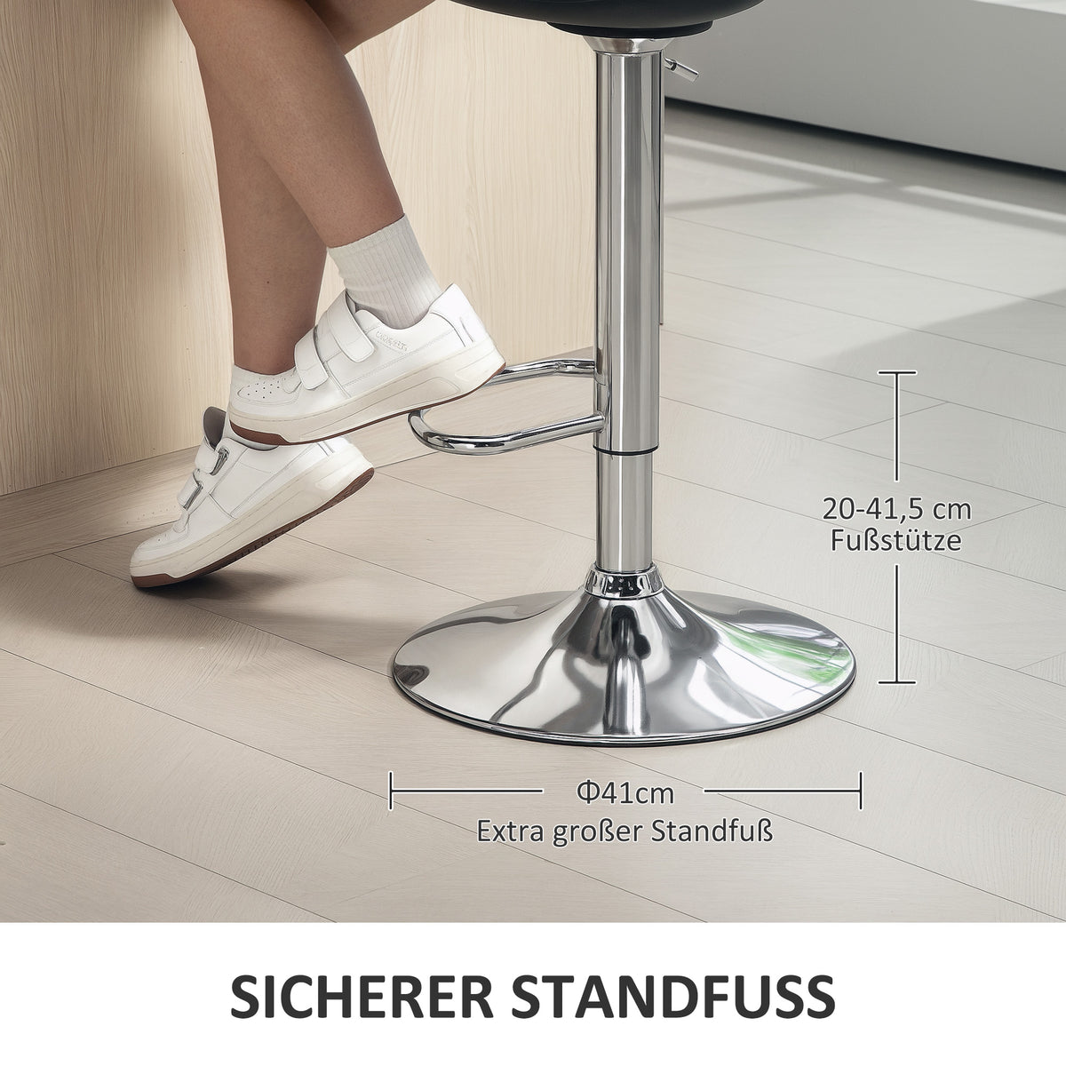 2er-Set höhenverstellbare Barhocker mit Lehne