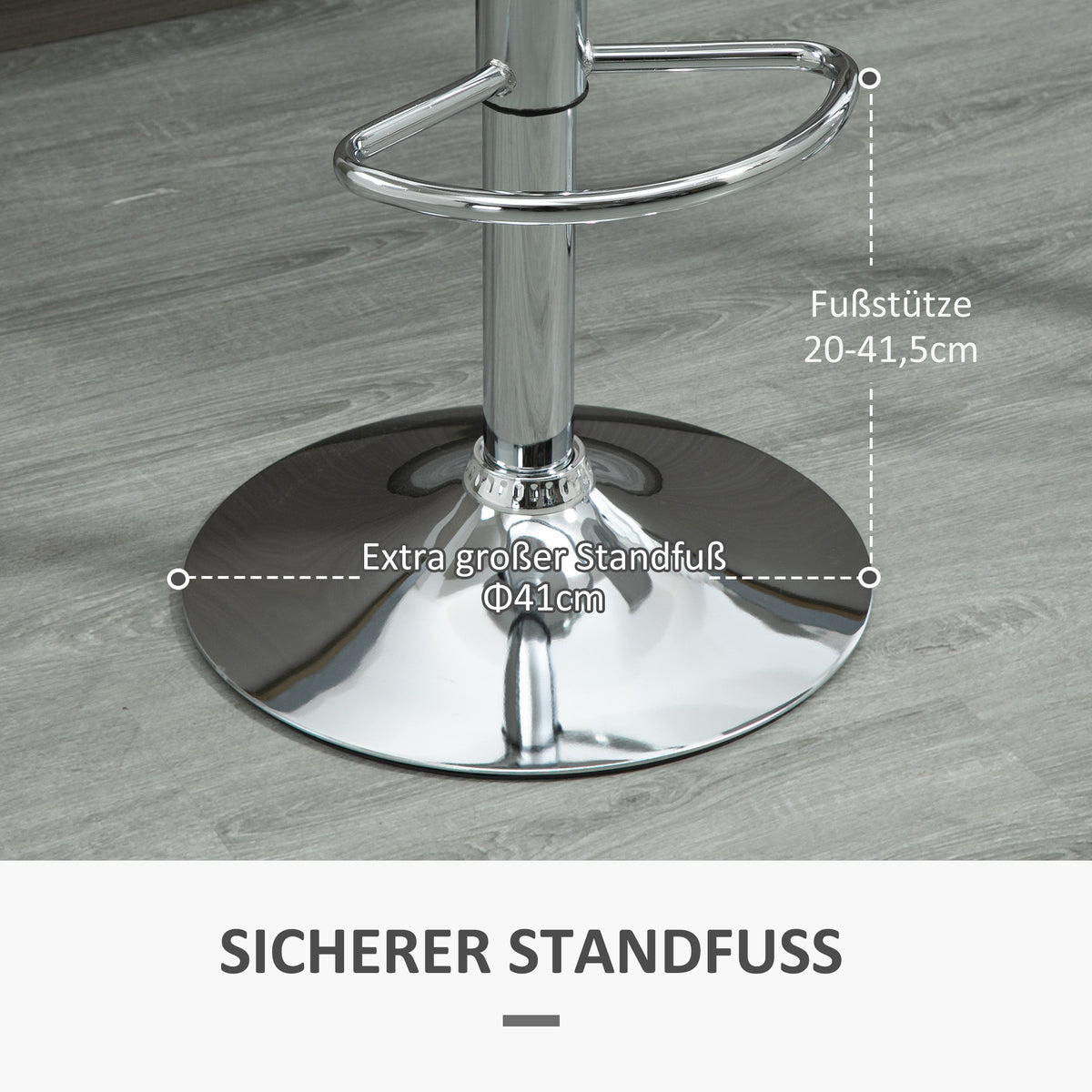 2er-Set höhenverstellbare Barhocker mit Lehne