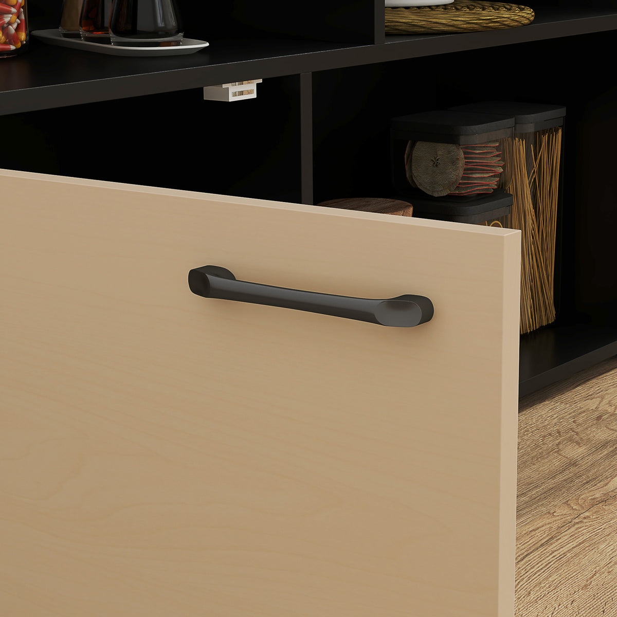 Bartisch-Set mit Klappplatte und 2 Barhockern