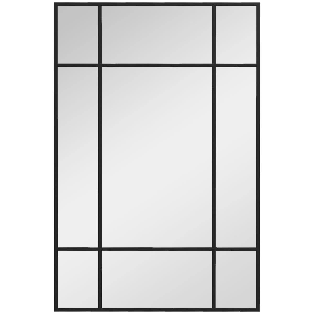 Wandspiegel mit Metallrahmen und Gitterdesign