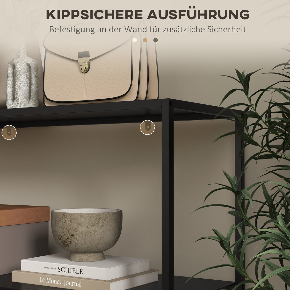 Konsolentisch mit offenen Ablagen