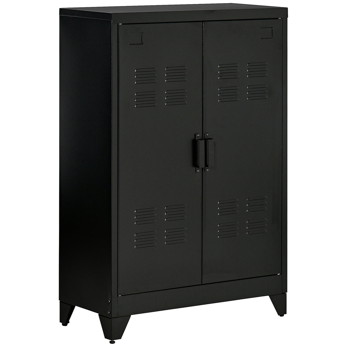Aktenschrank 75 cm mit Metall-Lamellentüren