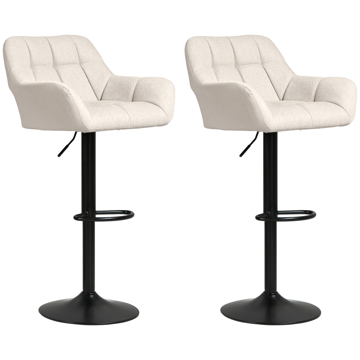 Barhocker 2er-Set höhenverstellbar im Retro-Design
