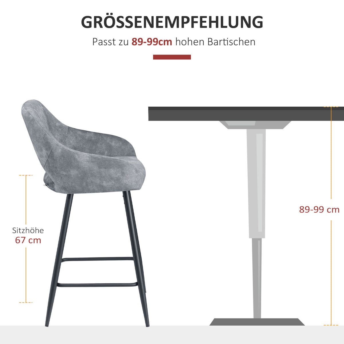 2er-Set Barhocker in Samtoptik mit Rückenlehne