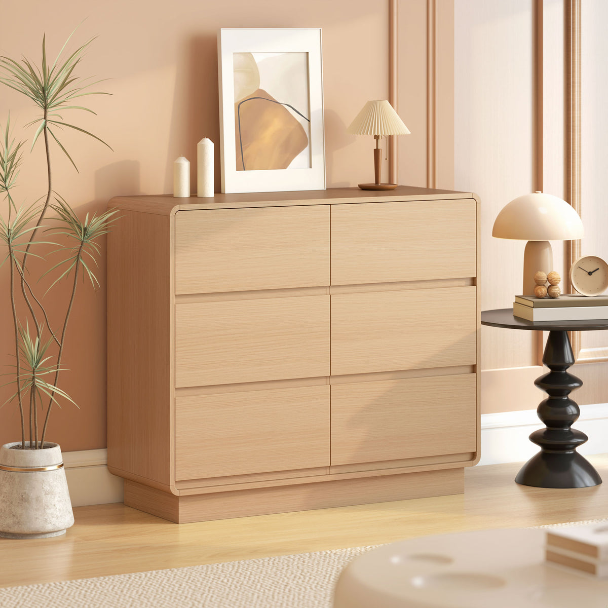 Sideboard 100 cm mit sechs Schubladen