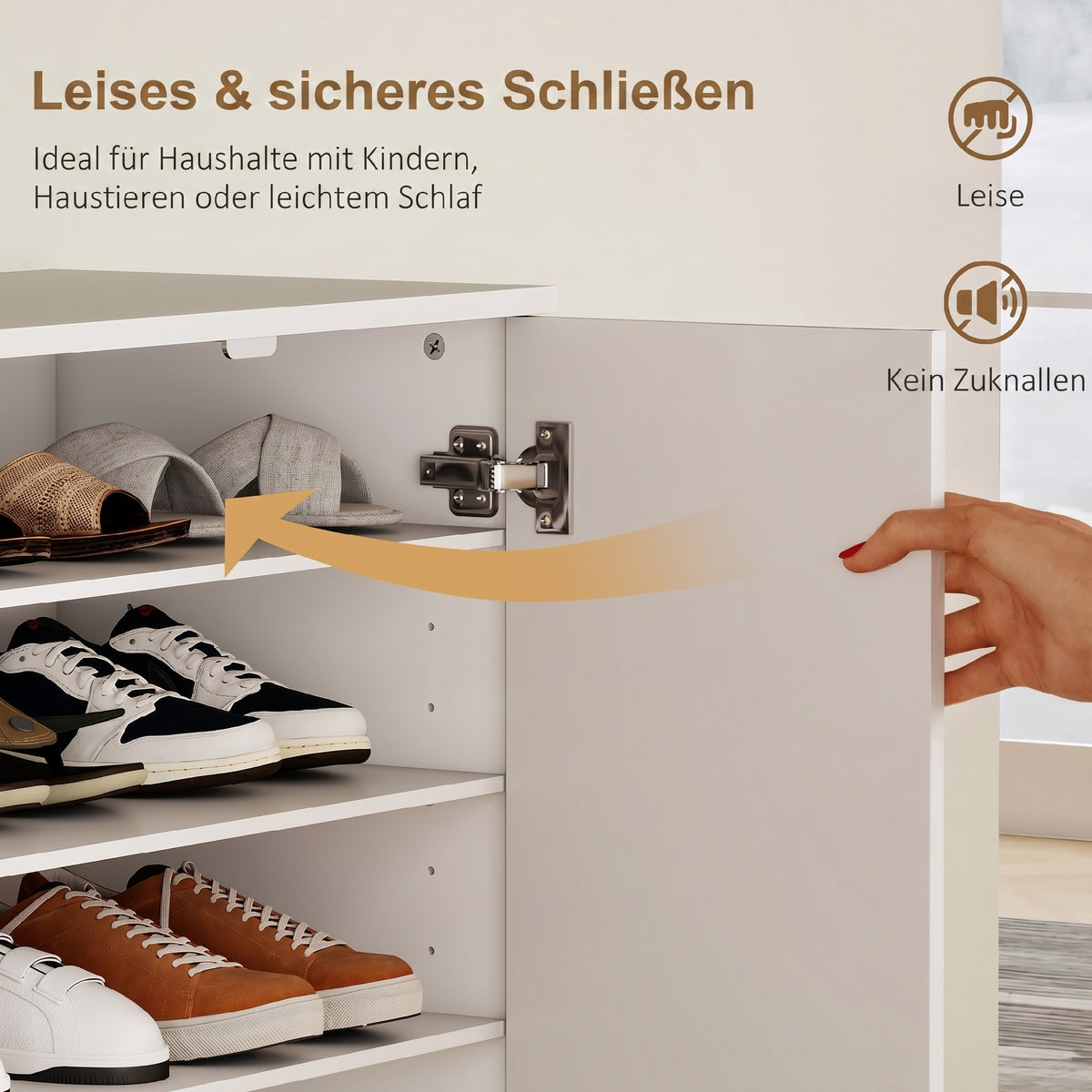 Schuhschrank mit 6 verstellbaren Einlegeböden