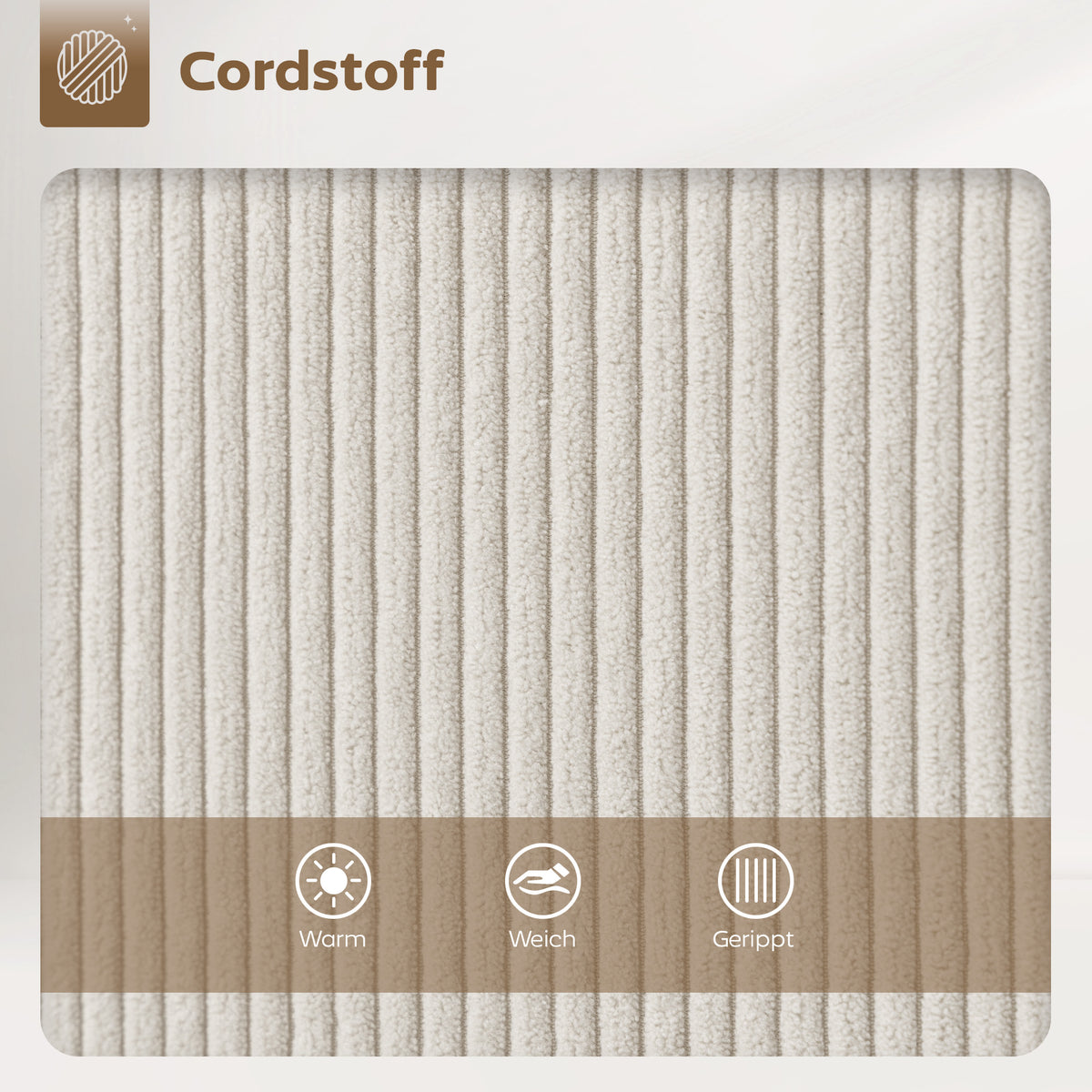 2er-Set drehbare Barhocker mit Cordbezug