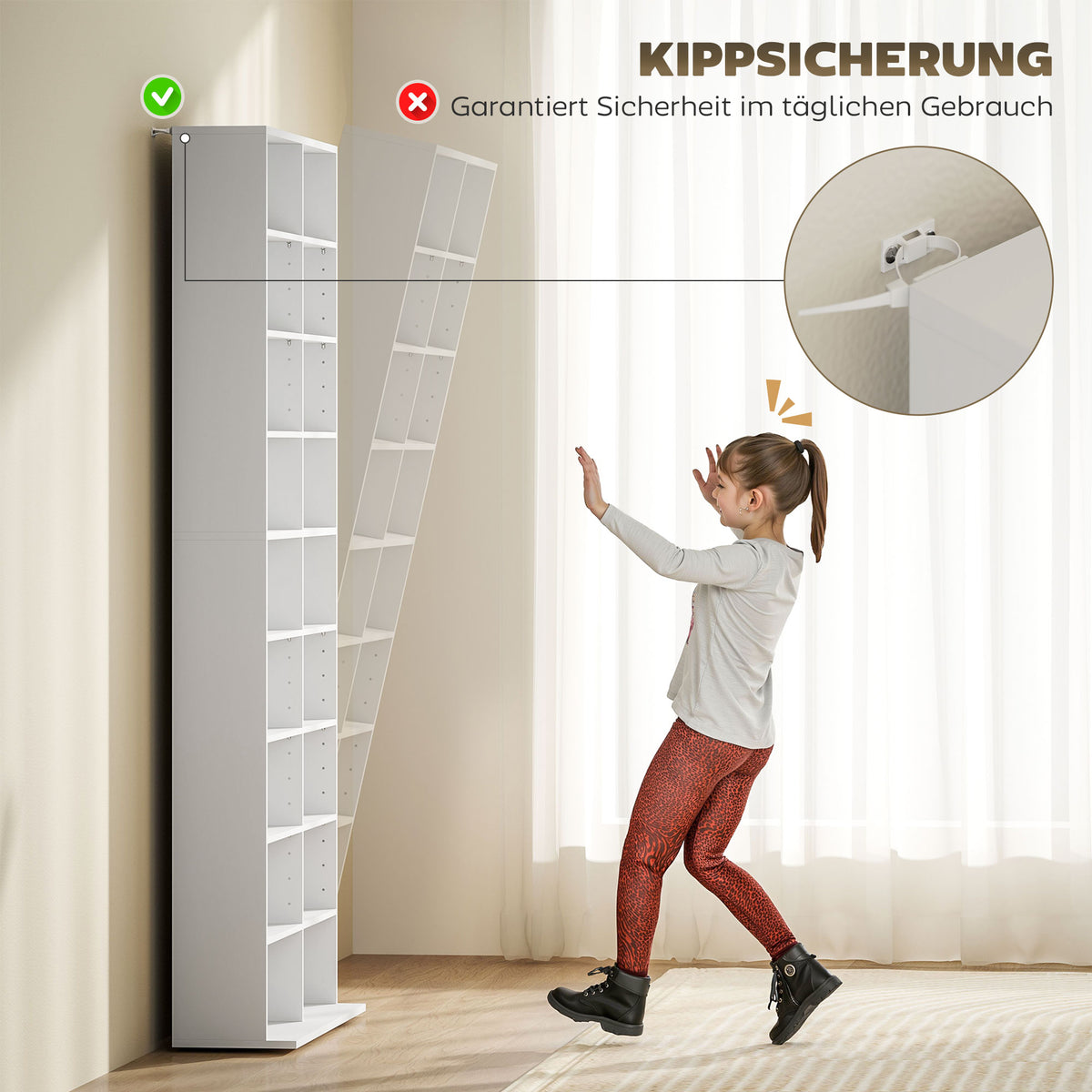 DVD- und CD-Regal mit 18 Fächern