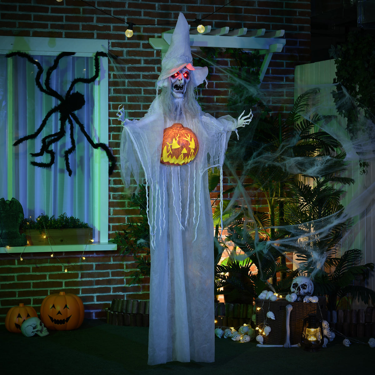 Bewegliche Halloween-Dekofigur mit Licht und Sound