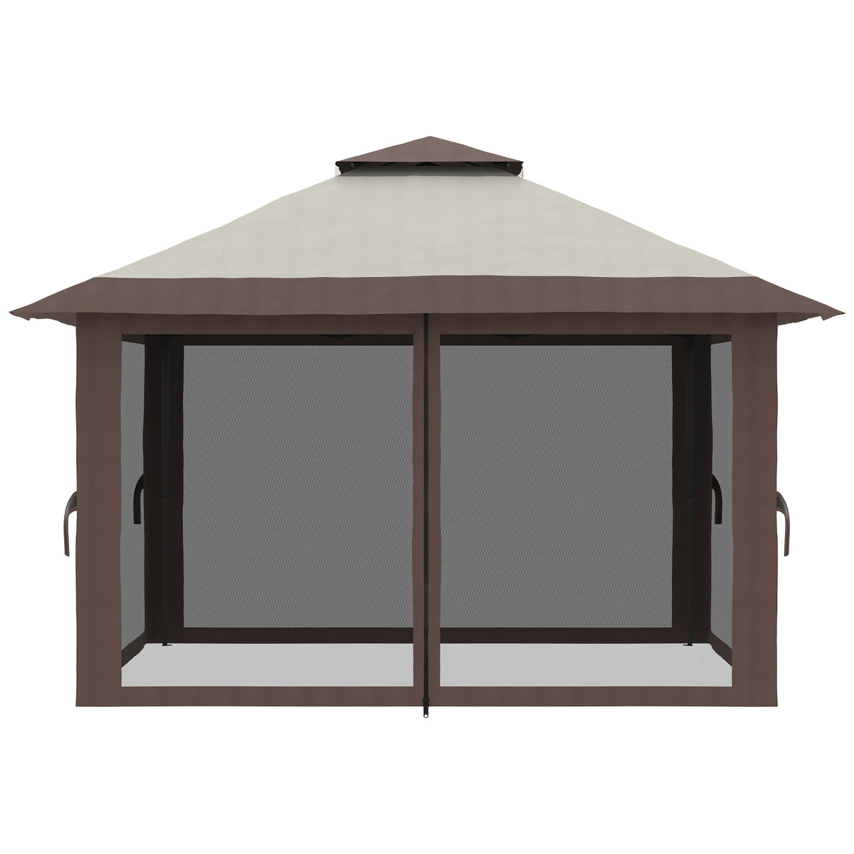 Faltpavillon mit vier Netzwänden und Lüftungsdach
