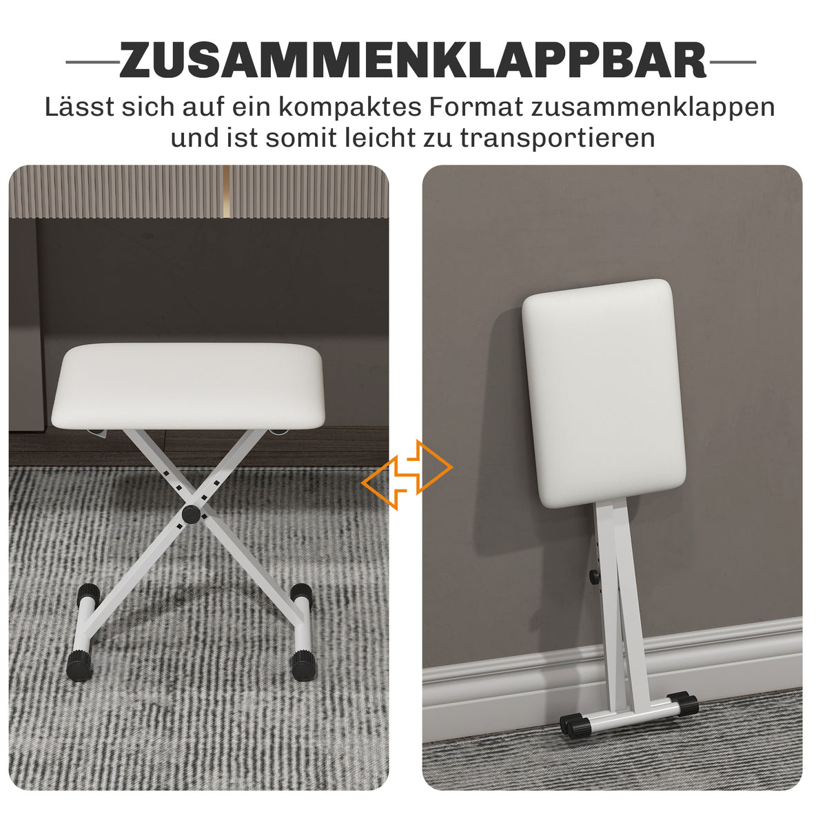 Klavierhocker höhenverstellbar und klappbar