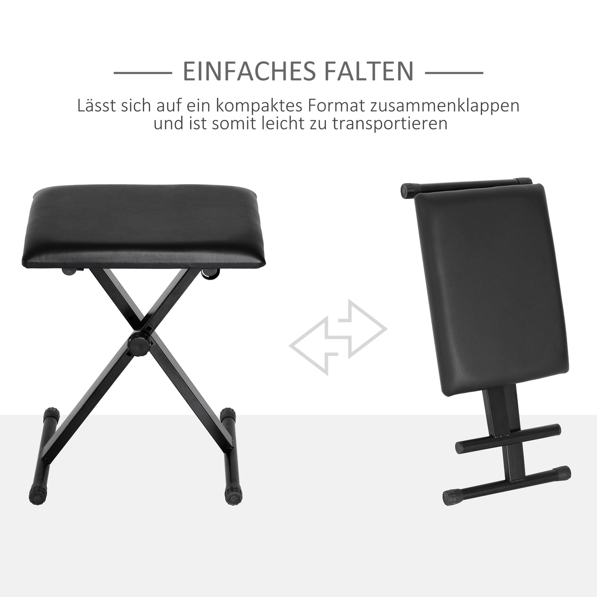 Klavierhocker höhenverstellbar und klappbar