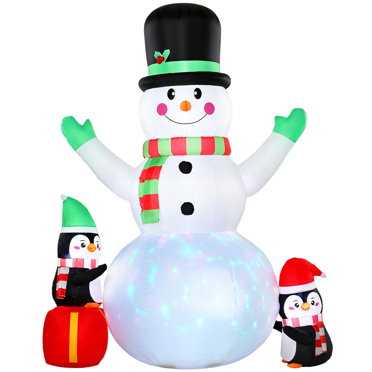 Aufblasbarer Weihnachts-Schneemann mit LED-Licht
