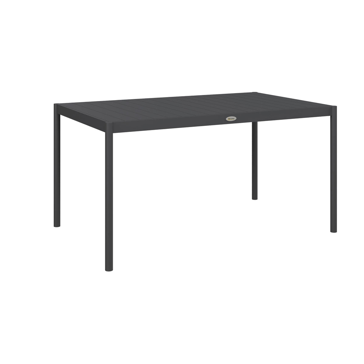 Gartentisch für sechs Personen mit verschiedenen Tischplatten